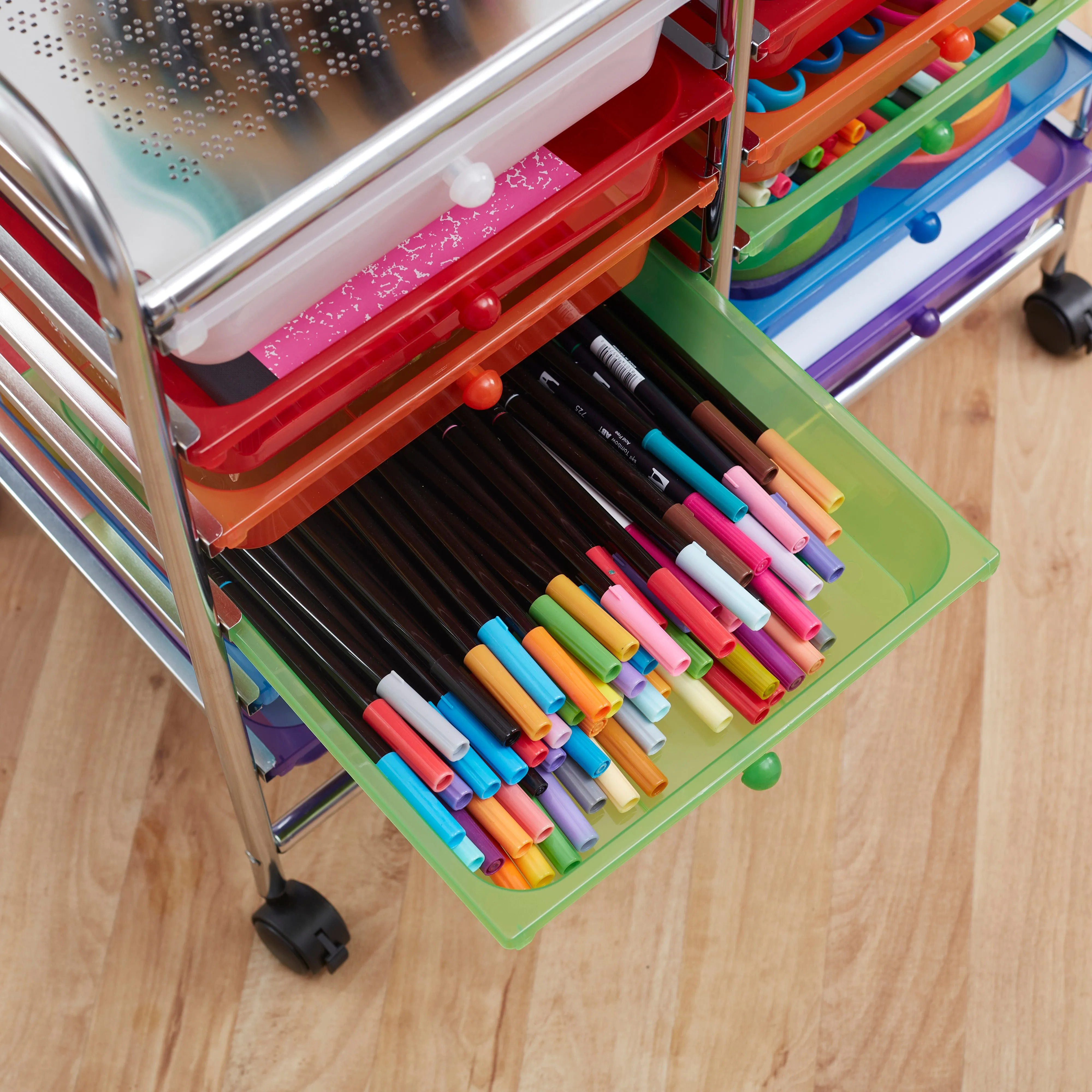 12-Drawer Mobile Organizer, Storage Cart