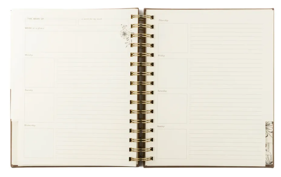 12-Month Undated Spiral Planner- Marlo