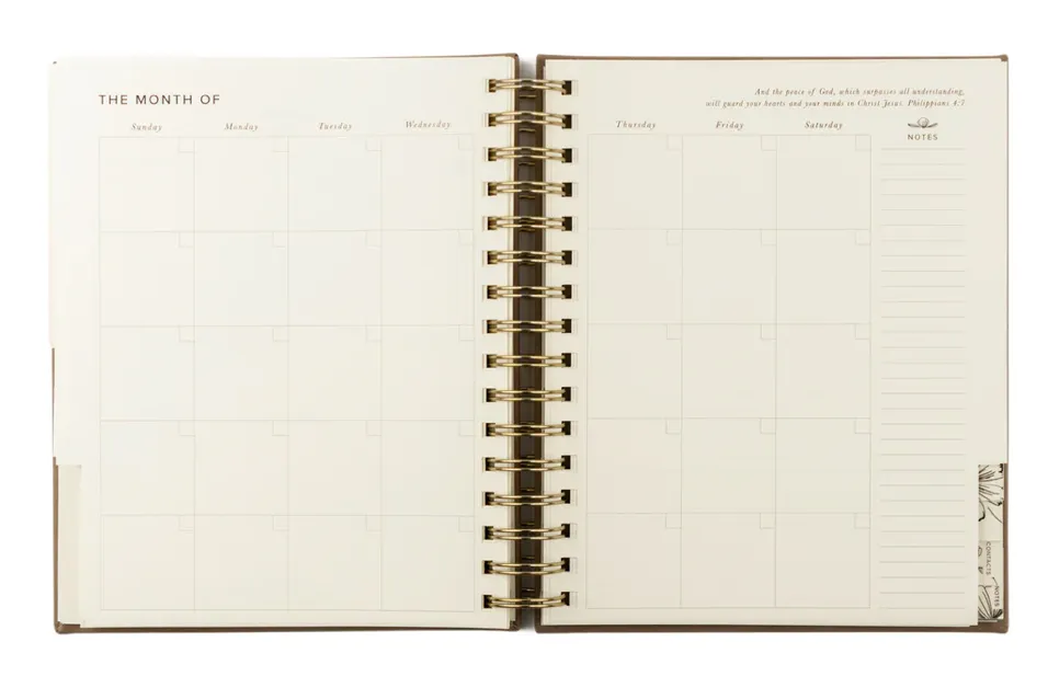 12-Month Undated Spiral Planner- Marlo