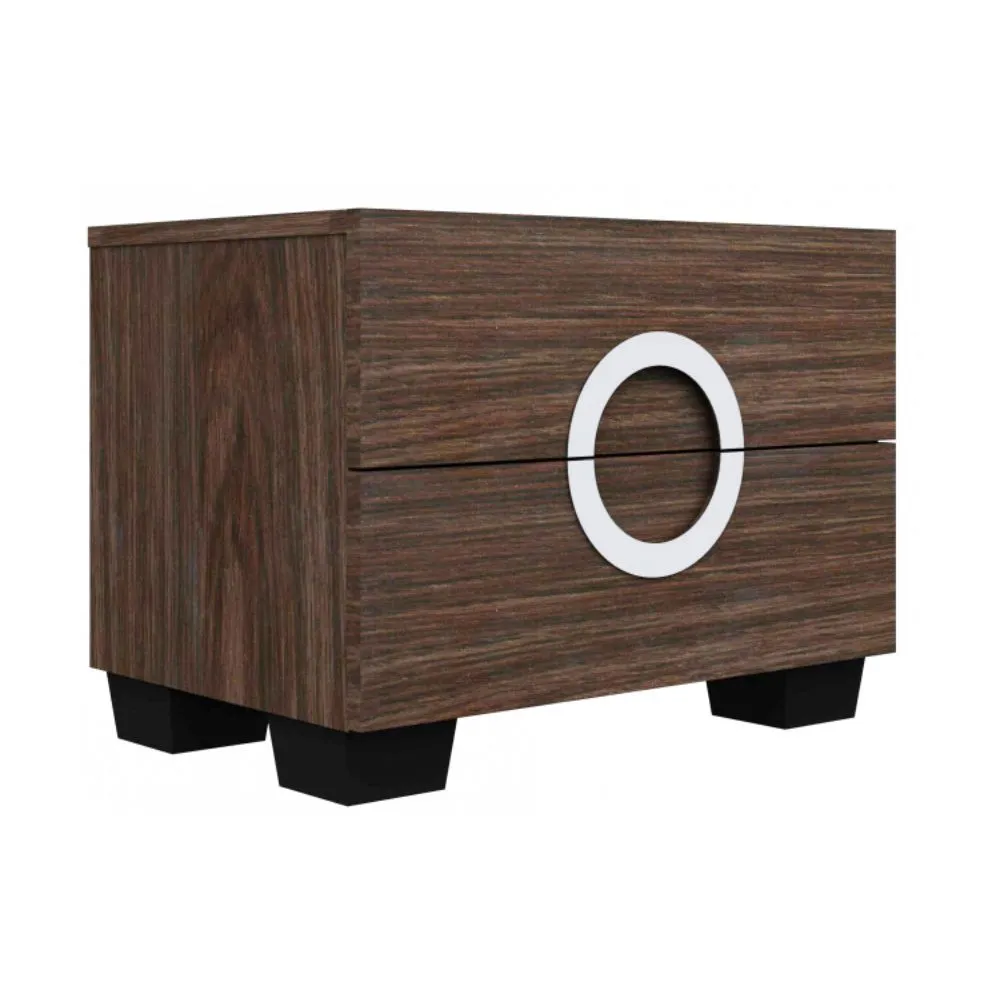 18" Refined Wenge High Gloss Nightstand By Homeroots