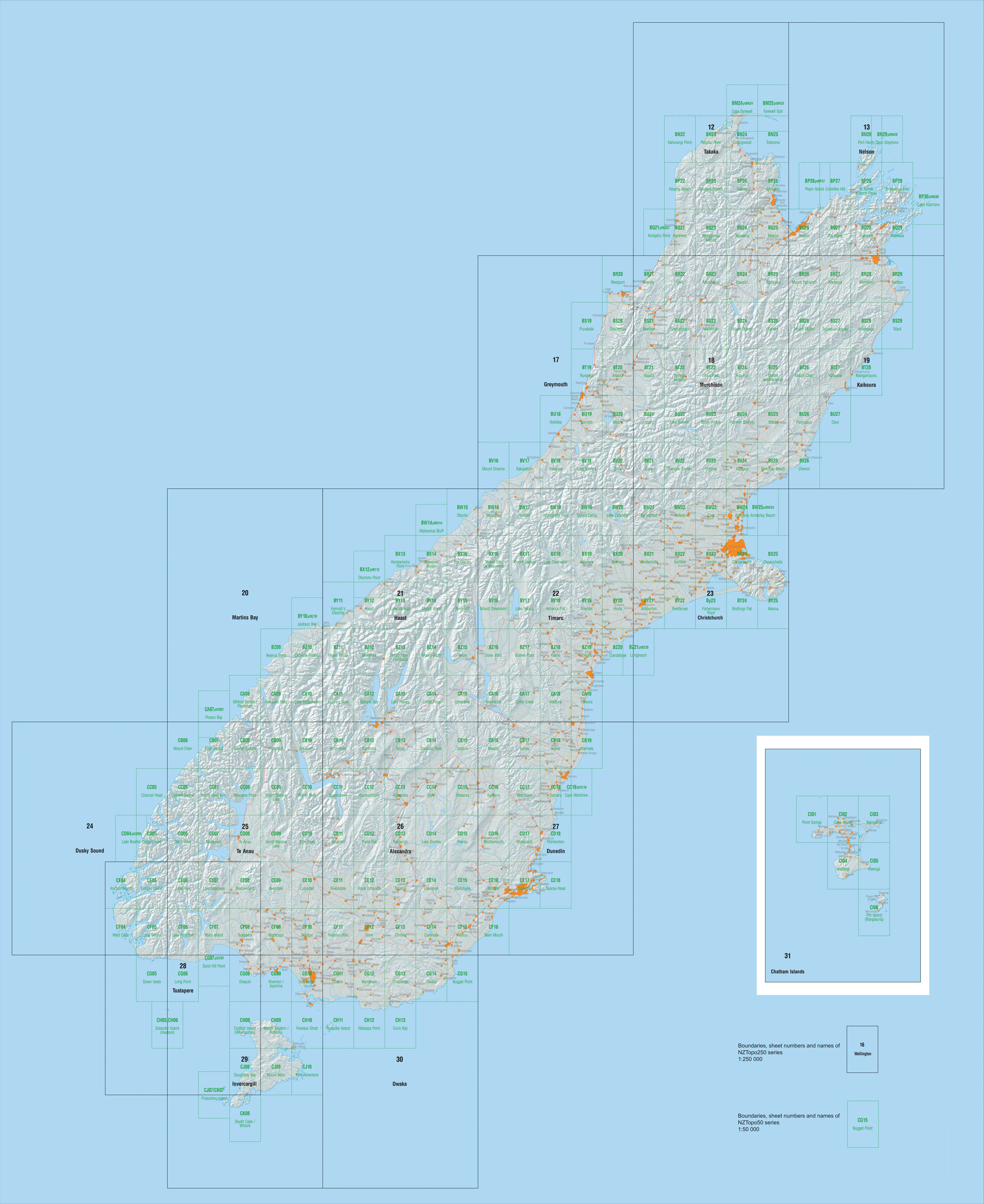 20 - Martins Bay Topo250 map