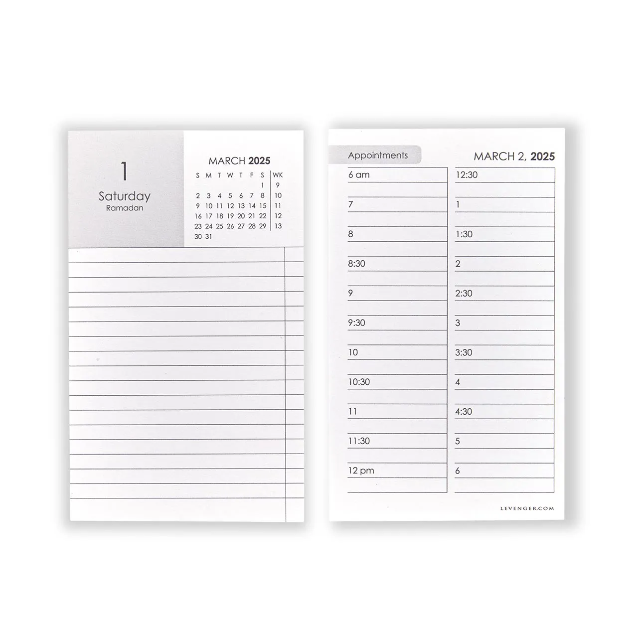 2025 3 x 5 Daily Calendar Cards