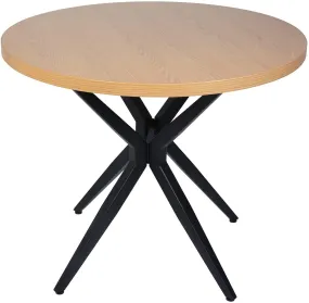 36" Round Dining Table Mid Century Modern Dining Table with Solid Metal Legs for Cafe/Bar, Kitchen, Dining, Office