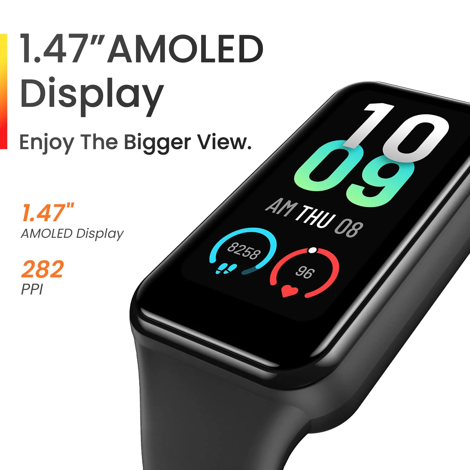 Amazfit Band 7 Activity Fitness Tracker, Always-on AMOLED Display, Alexa Built-in, Up to 18-Day Battery Life, 24H Heart Rate & SpO2 Monitoring, 5 ATM Water Resistant, 120 Sports Modes (Black)