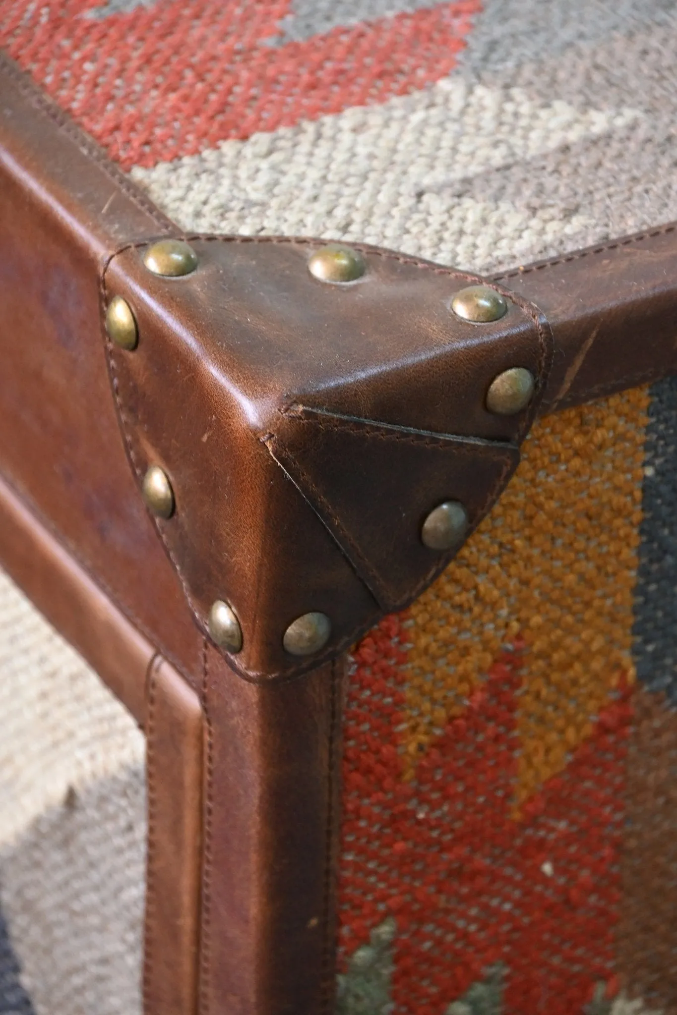 AMELIA  CHEST OF DRAWERS - KILIM AND LEATHER