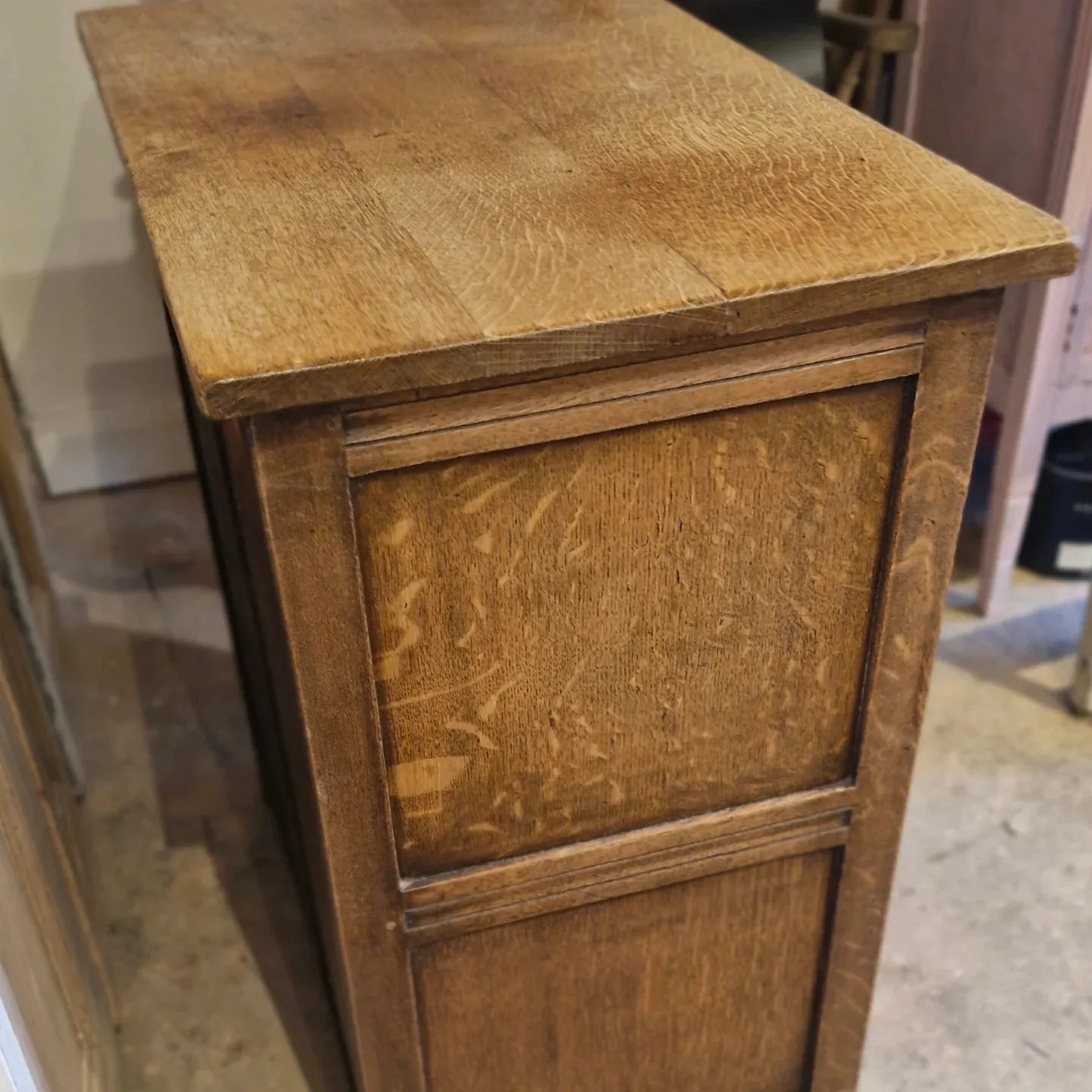 Antique Solid Oak Chest Drawers two over two