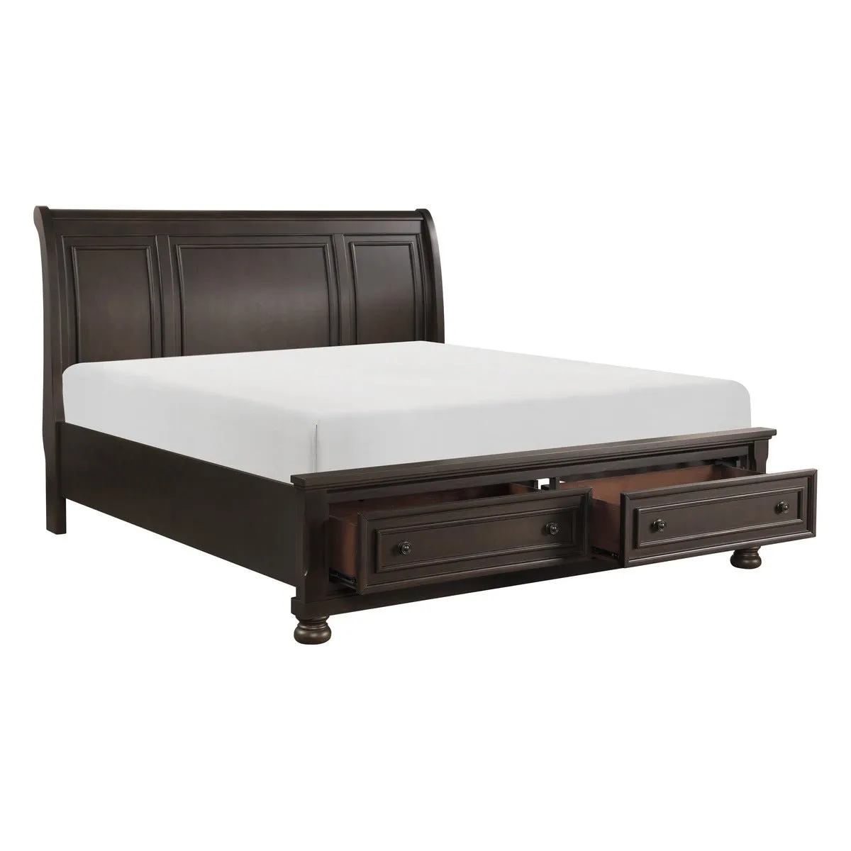 Begonia Queen Platform Bed with Footboard Storage