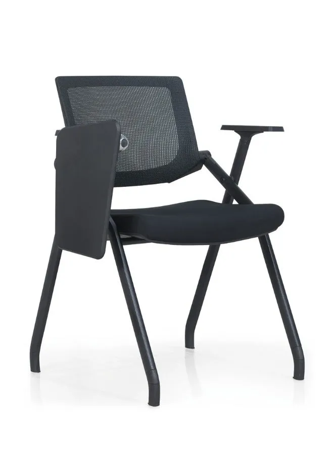 Black Training Chair With Writing Pads for School, College and Training Centers