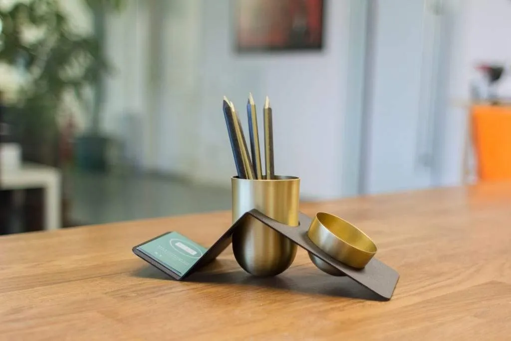 BLANK - Brass Tidy Desk Organizer - Kit-Box Design