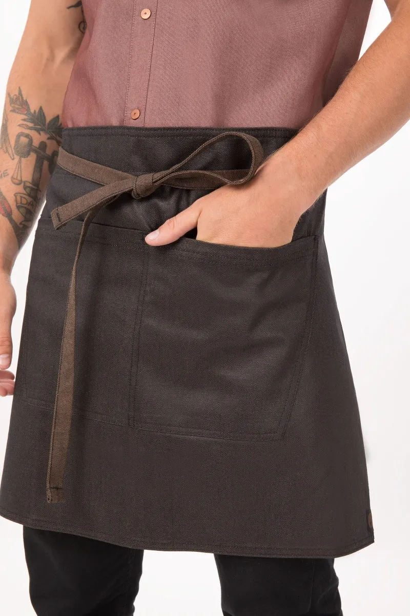 Boulder Black & Brown Half Bistro Apron