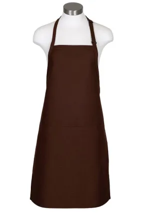 Brown Bib Adjustable Apron (2 Pockets)