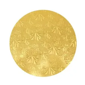 Cake Fold-Under Board, Round Gold, 1/2 inch Thick - 22 inch - Pack of 6