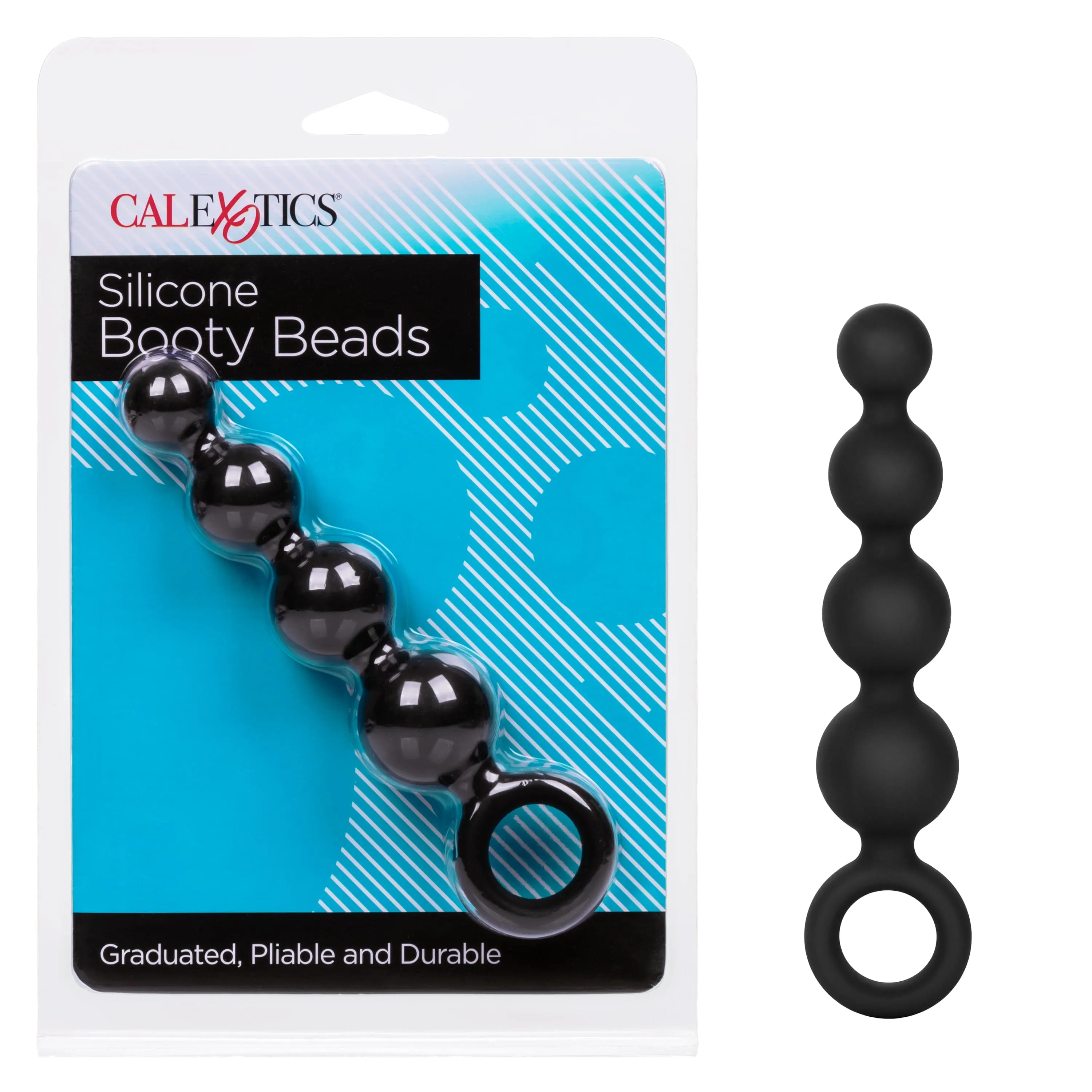 California Exotics - Silicone Booty Anal Beads (Black)