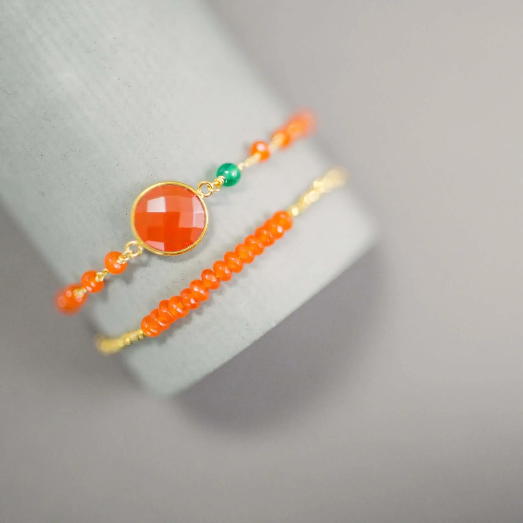 Carnelian Adjustable Stacking Bracelet