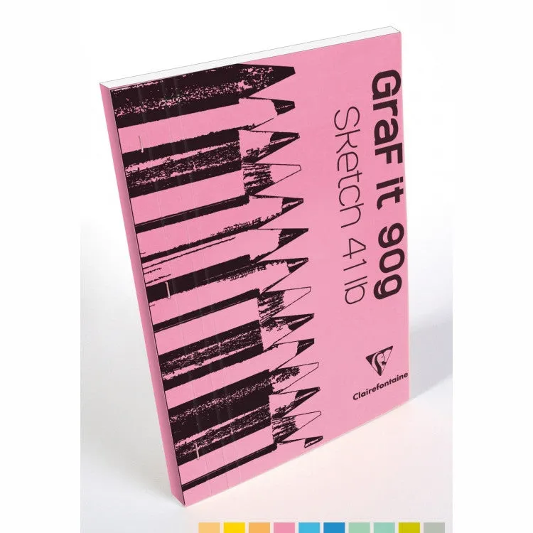 Clairefontaine GraF it Sketch Pads - Blank 80 sheets - 12 x 17 - Assorted