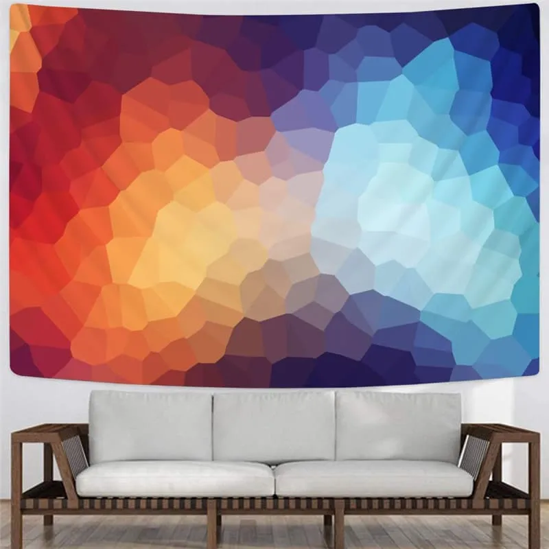 Colorful Tapestry Geometry Home Tapestrys Abstract Wall Tapestry Wall Hanging