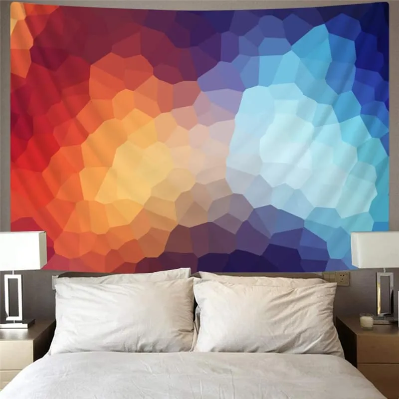 Colorful Tapestry Geometry Home Tapestrys Abstract Wall Tapestry Wall Hanging