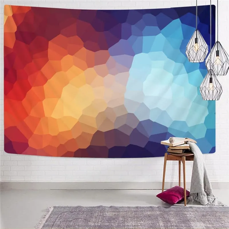 Colorful Tapestry Geometry Home Tapestrys Abstract Wall Tapestry Wall Hanging