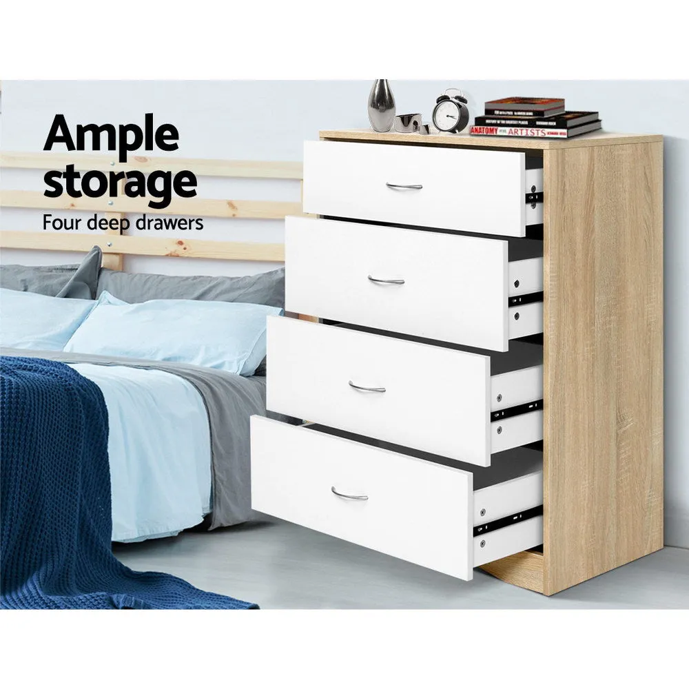 Contemporary 4-Drawer Chest - Anti-Rust, Durable | Artiss