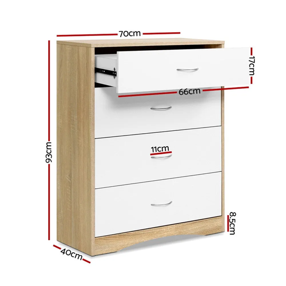 Contemporary 4-Drawer Chest - Anti-Rust, Durable | Artiss