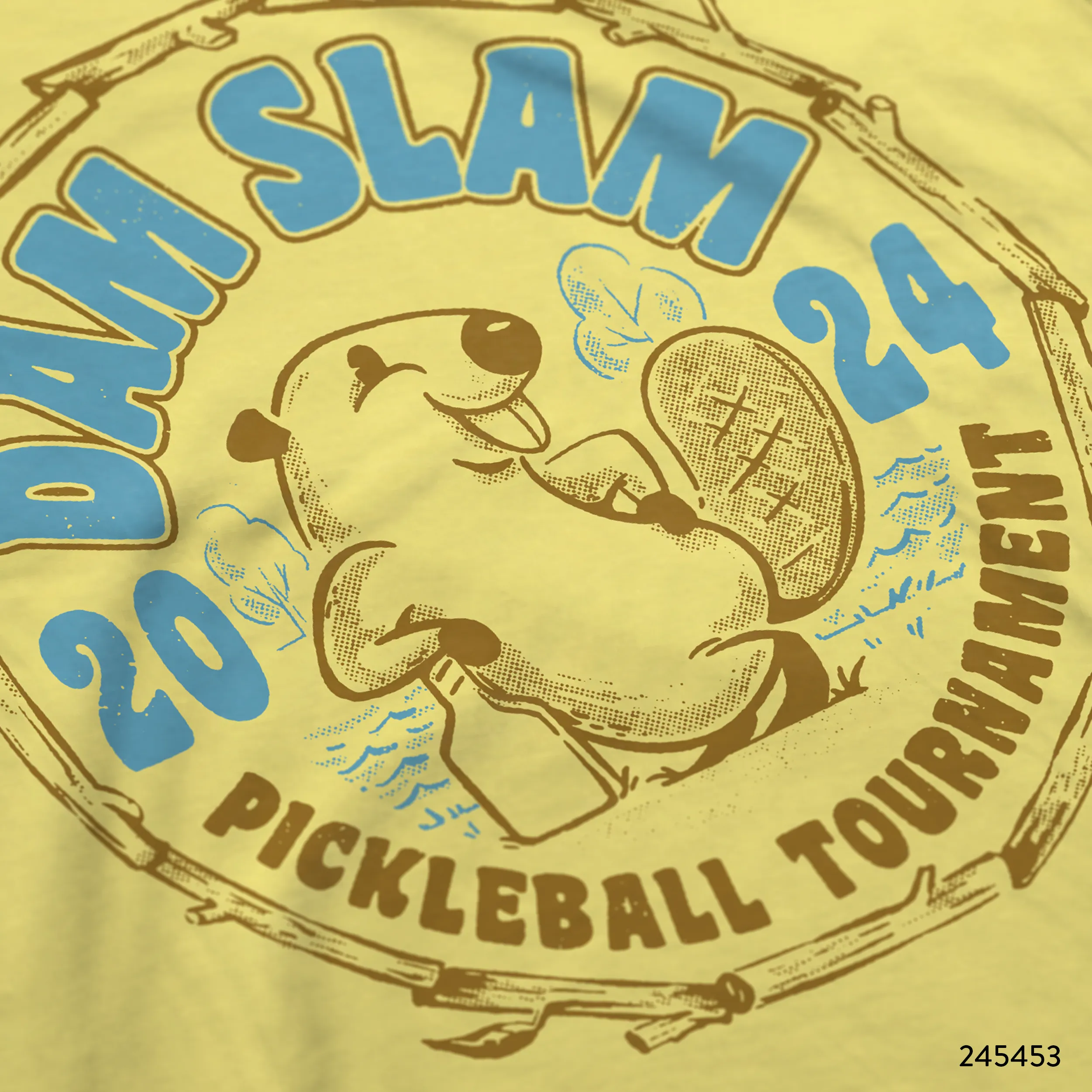 Dam Slam Pickleball Tournament T-Shirt Design