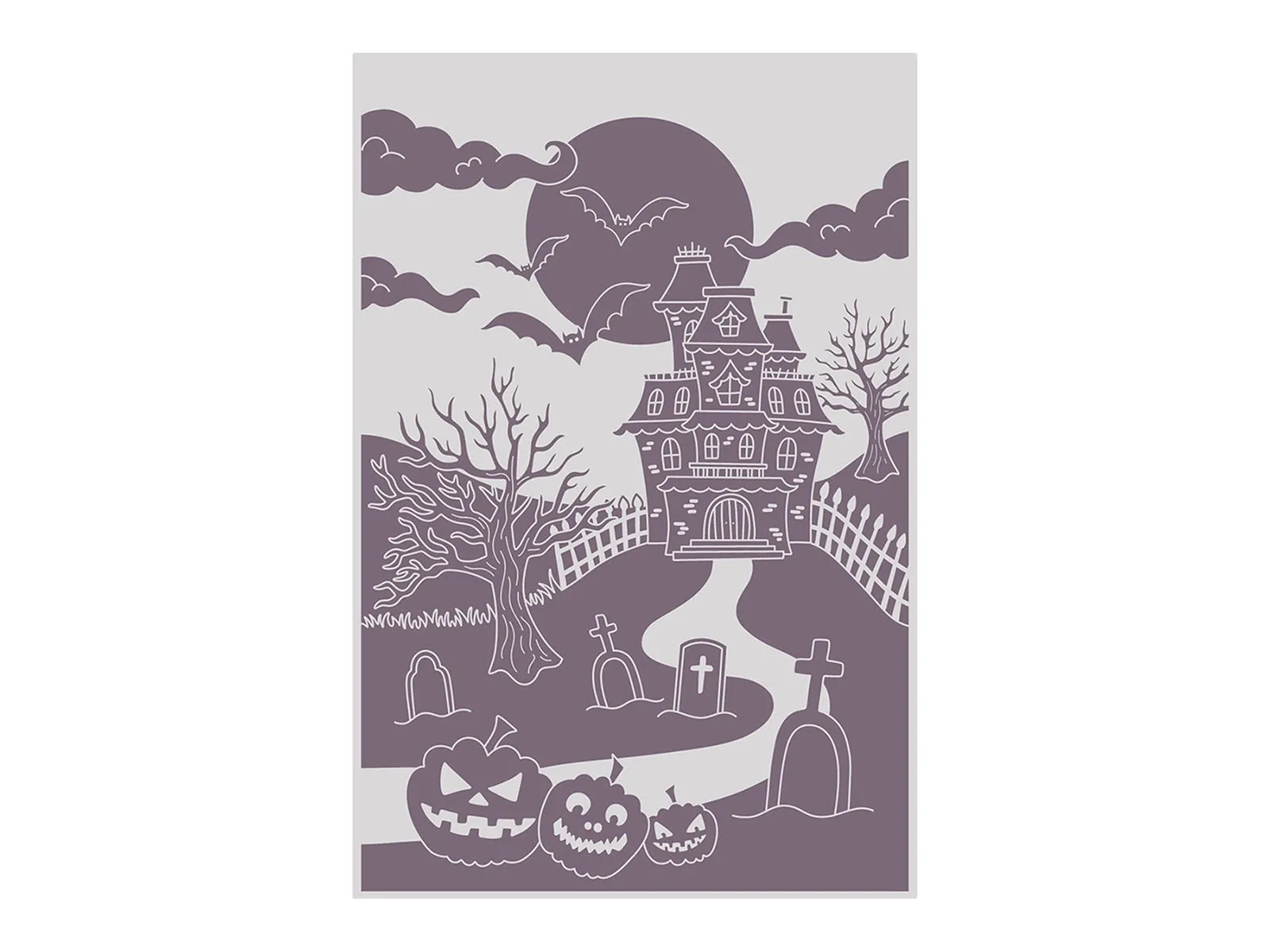 Designer Collection - All Hallows Eve - Stencil and 6x4" Embossing Folder - All Hallows Eve