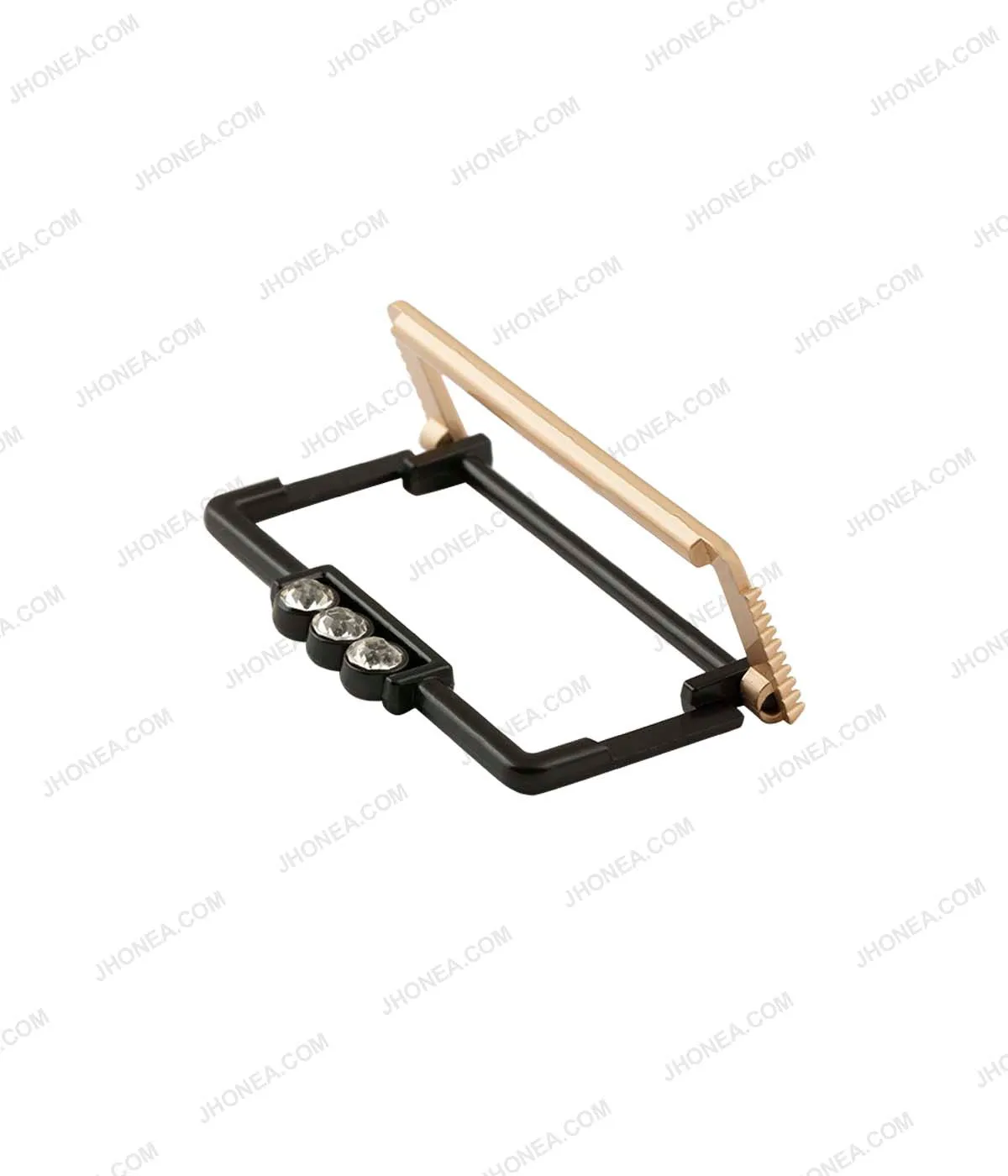 Dual Color Foldable Frame Buckle with Diamond Accent