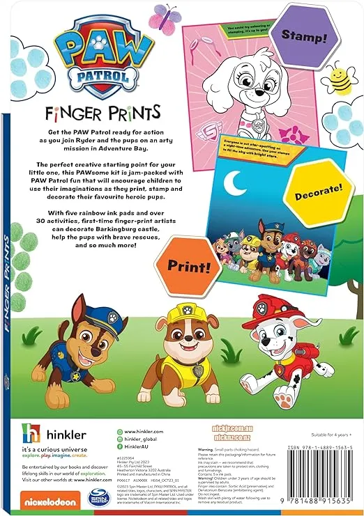 Finger Print Art: PAW Patrol