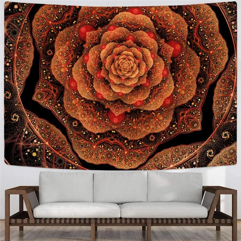 Flower Tapiz Art Tapestries Harajuku Home Tapestrys Wall Hanging Mandala