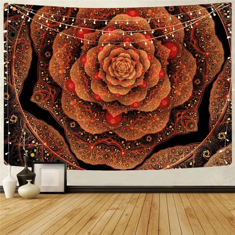 Flower Tapiz Art Tapestries Harajuku Home Tapestrys Wall Hanging Mandala