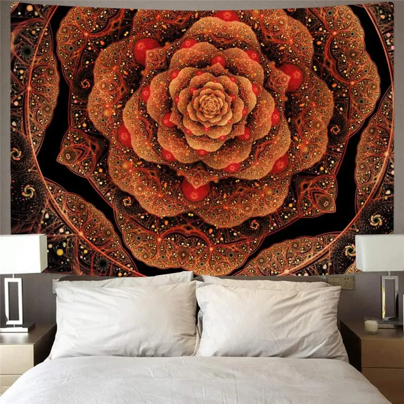 Flower Tapiz Art Tapestries Harajuku Home Tapestrys Wall Hanging Mandala