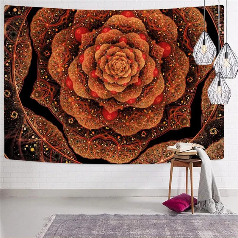 Flower Tapiz Art Tapestries Harajuku Home Tapestrys Wall Hanging Mandala