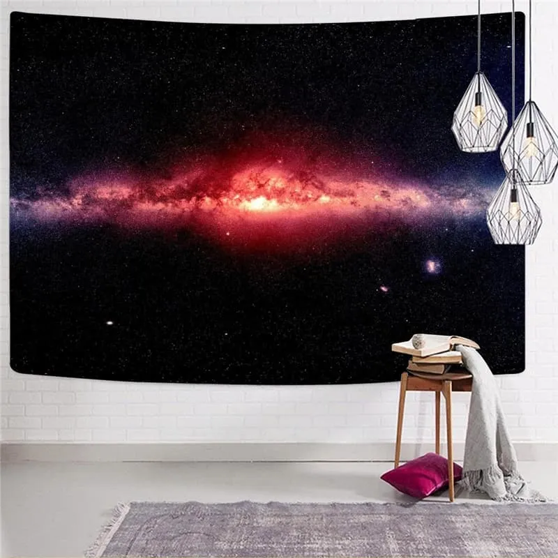 Galaxy Tapestry Space Rug Wall Universe Tapestries Black Wall Tapestry Decor