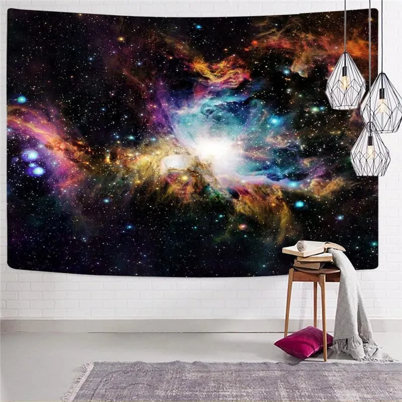 Galaxy Tapiz Space Wall Tapestry Universe Home Tapestrys Colorful Rug Wall