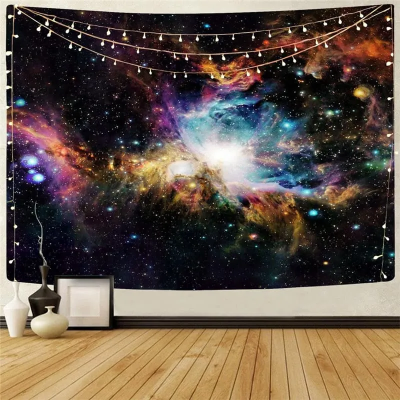 Galaxy Tapiz Space Wall Tapestry Universe Home Tapestrys Colorful Rug Wall