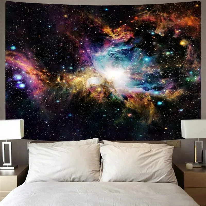 Galaxy Tapiz Space Wall Tapestry Universe Home Tapestrys Colorful Rug Wall