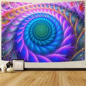 Geometric Tapiz Psychedelic Home Tapestrys Vortex Rug Wall Color Tenture Mandala