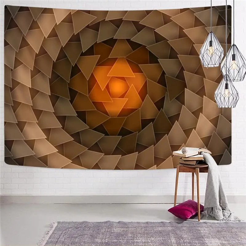 Geometric Tapiz Psychedelic Tenture Mandala Vortex Rug Wall Circle Home Tapestrys