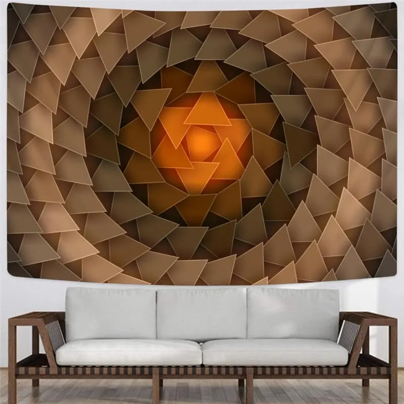 Geometric Tapiz Psychedelic Tenture Mandala Vortex Rug Wall Circle Home Tapestrys