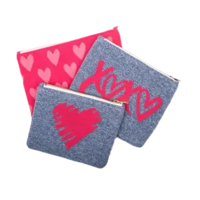 Hearts Xo S/3 Pouches