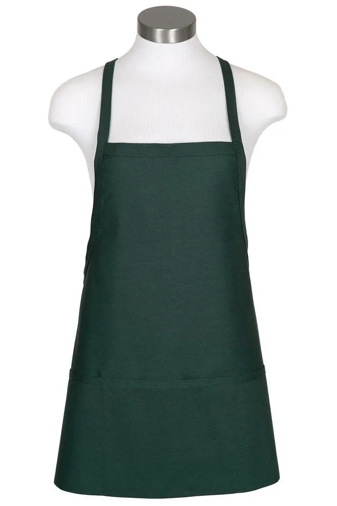 Hunter Green Criss Cross Bib Apron (3 Pockets)