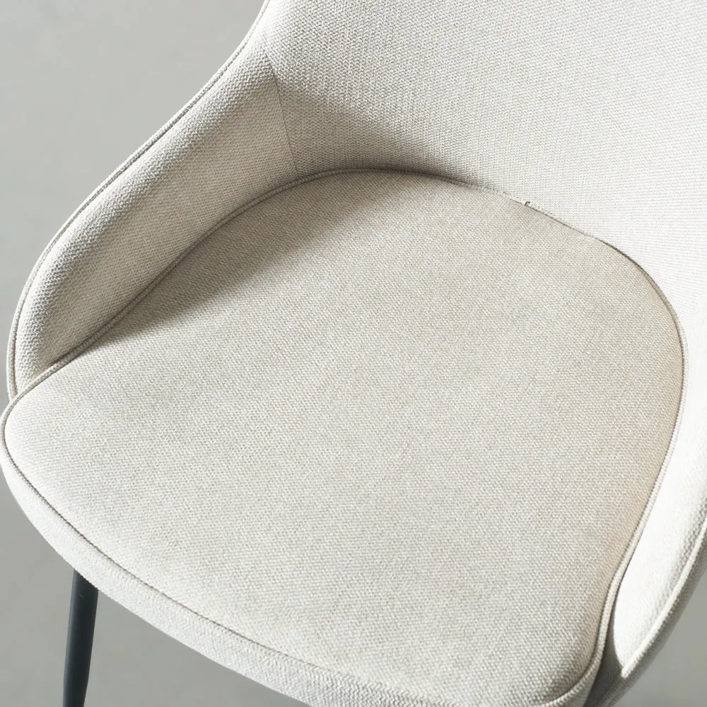 JOLIE - Beige Fabric Dining Chair