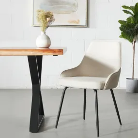 JOLIE - Beige Fabric Dining Chair