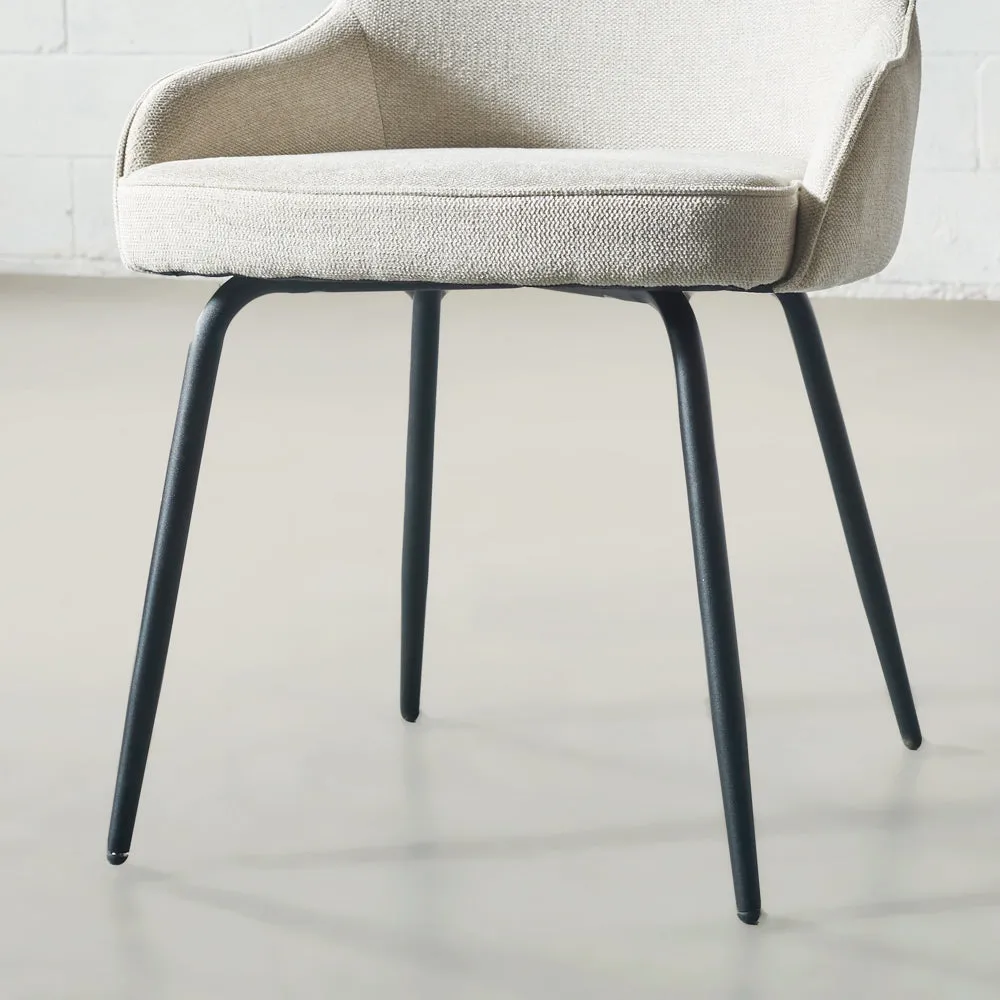 JOLIE - Beige Fabric Dining Chair