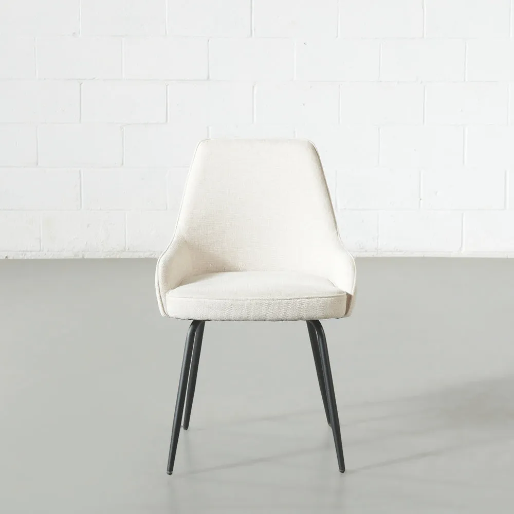 JOLIE - Beige Fabric Dining Chair