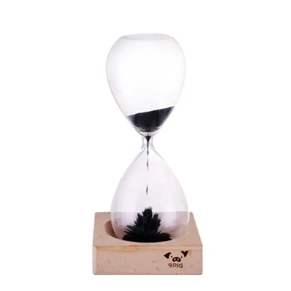 Magnetic Timer Sand Hourglass Desktop Home Decoration Iron Fillings Present Clock