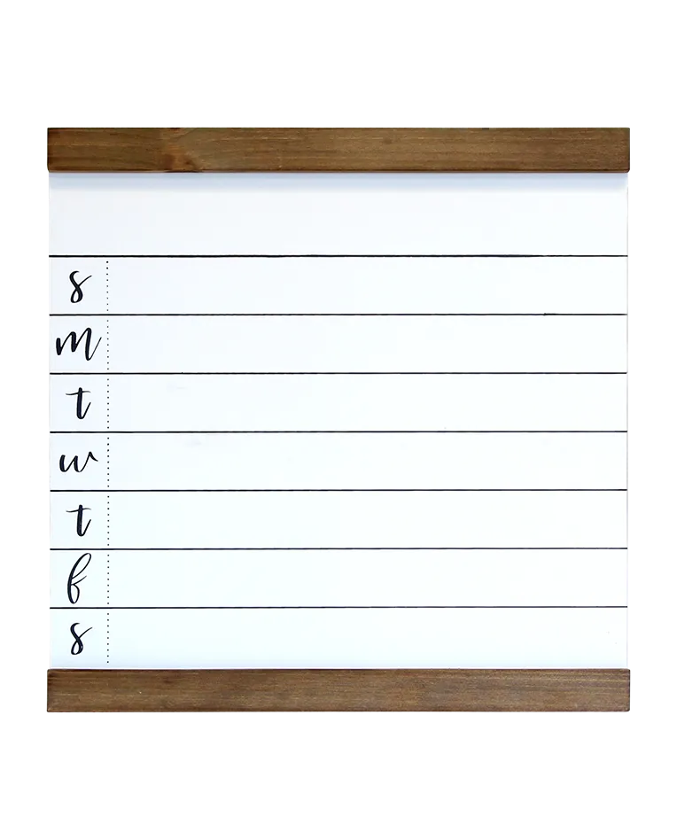 Medium White Weekly 1WRITE Board