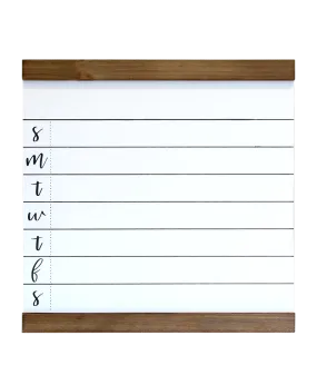 Medium White Weekly 1WRITE Board