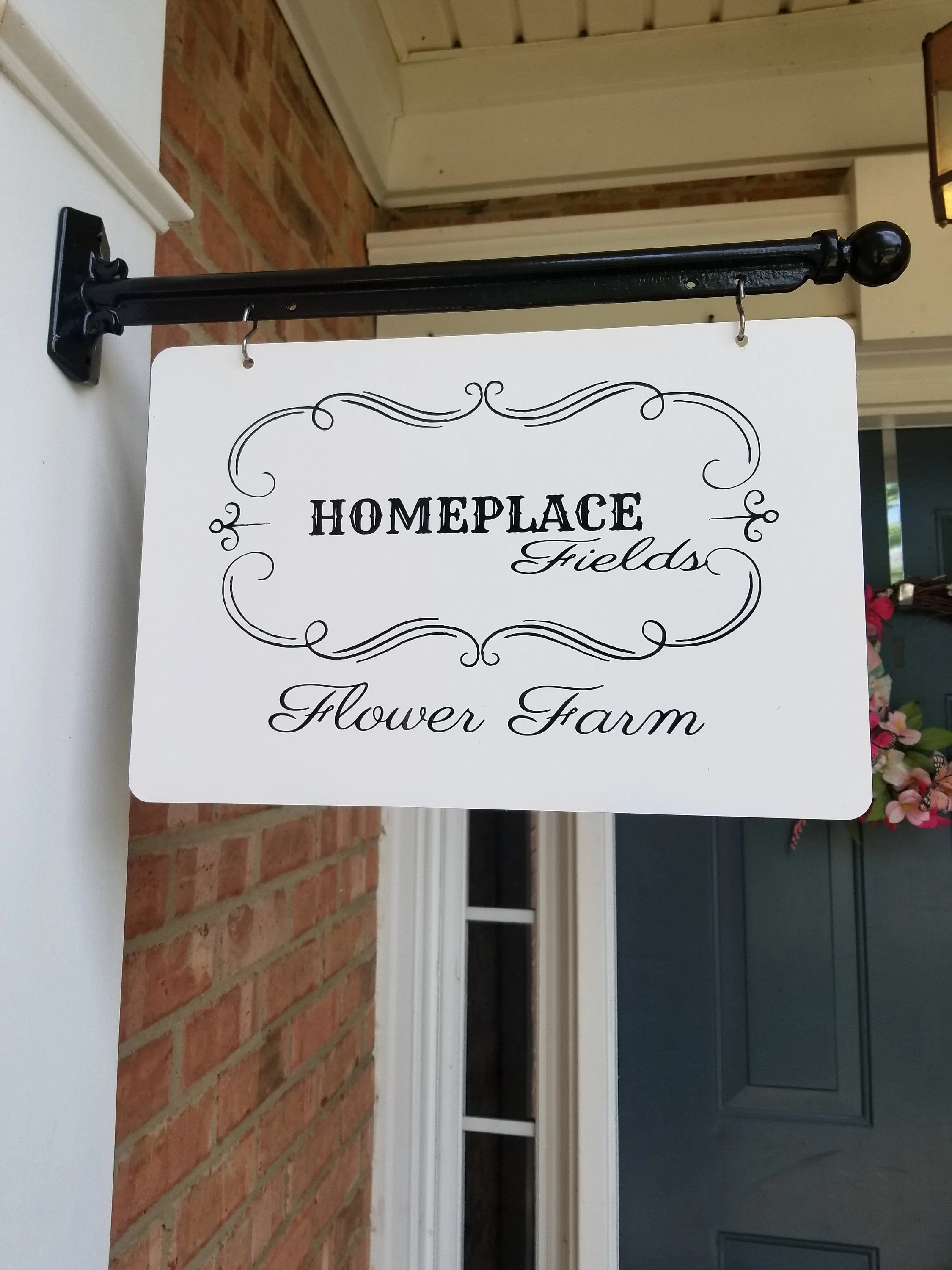 Metal Sign w/18" Bracket Custom 2-Sided Outdoor