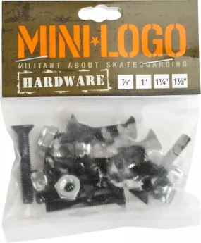 Mini Logo Hardware 1.25" Phillips - Black